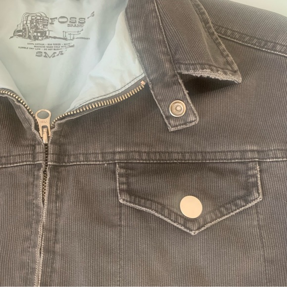 Men’s Fossil Zip Up Trucker Jacket, Size Small - Picture 4 of 12